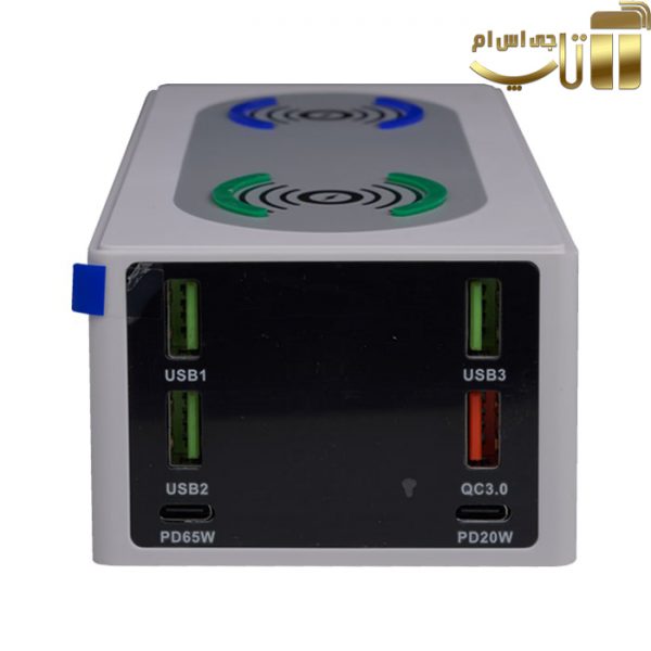 مولتی شارژر 6 پورت بی سیم WISDOM مدل 888W
