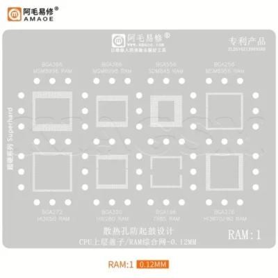 شابلون آی سی رم سری کامل AMAOE RAM:x