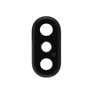 شیشه دوربین گوشی آیفون IPHONE XS MAX اورجینال مشکی طلایی نقره ای با فریم