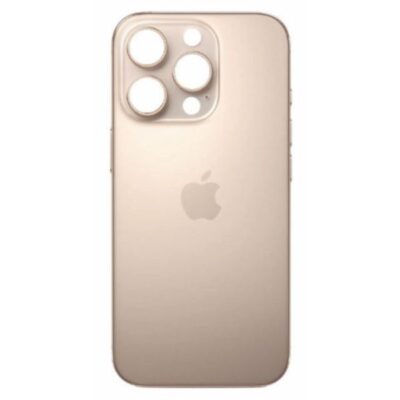 درب پشت گوشی آیفون IPHONE 16 PRO MAX اورجینال تیتانیوم صحرایی (DESERT) با فلت