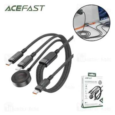 کابل دو سر Type-C و شارژر اپل واچ ایس فست ACEFAST C6-11 طول 1.2 متر توان 100 وات