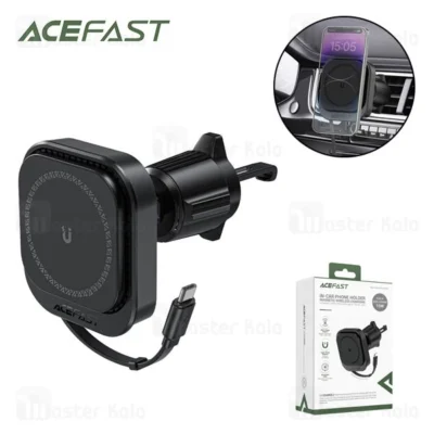 هولدر و شارژر وایرلس دریچه کولری مگ سیف ایس فست ACEFAST D32 توان 15 وات با کابل جمع شونده