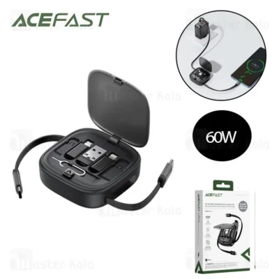 پک کابل چند منظوره ایس فست ACEFAST J3 Acewire Pro توان 60 وات همراه با کابل جمع‌شونده