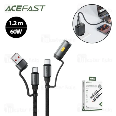 کابل Type-C به Type-C چندکاره ایس فست ACEFAST J5 Acewire Pro طول 1.2 متر توان 60 وات