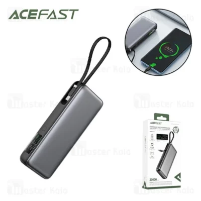 پاوربانک 20000 ایس فست ACEFAST M22 PD130W GaN Fast Charger توان 130 وات همراه با کابل متصل