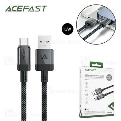 کابل Type-C ایس فست ACEFAST C12-04 طول 1.2 متر توان 15 وات