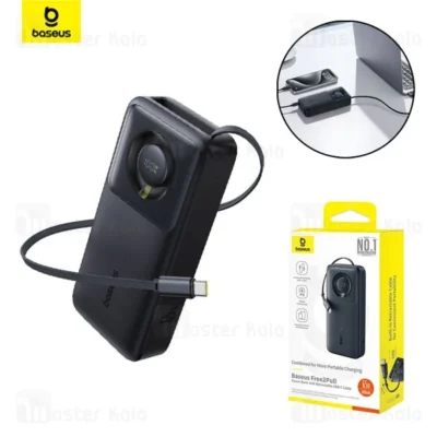 پاوربانک 20000 بیسوس Baseus Free2Pull P10073700123 توان 65 وات با کابل تایپ سی جمع شونده