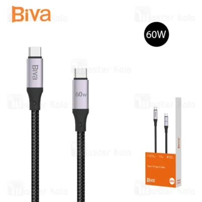 کابل Type-C به Type-C بیوا Biva C-34CC طول 1.2 متر توان 60 وات