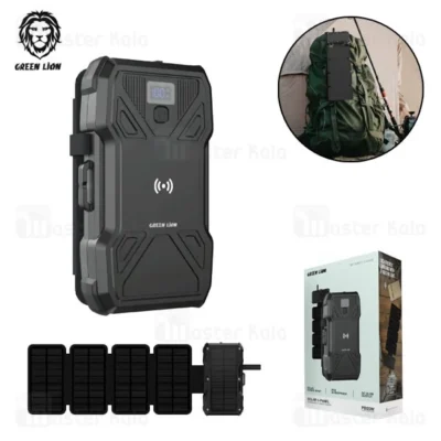 پاوربانک خورشیدی 20000 گرین لاین Green Lion Solar 5 Panel PD20W GL-PX27 GNSOL5PN20BK توان 20 وات