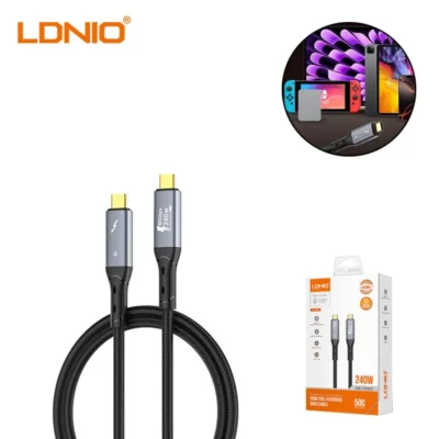 کابل Type C به Type C الدینیو LDNIO TC10c طول 50 سانتی متر توان 240 وات