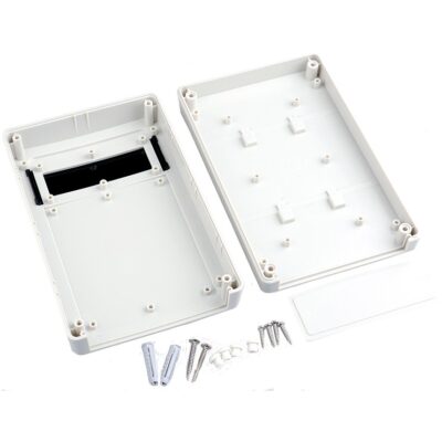 جعبه برد پلاستیکی دیواری با پنل LCD سفید مدل BMW-A سایز 168x107x42mm