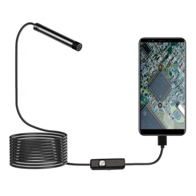 دوربین آندوسکوپی فنری 1.3 مگاپیکسل لنز 7mm کابل 2 متر ارتباط USB