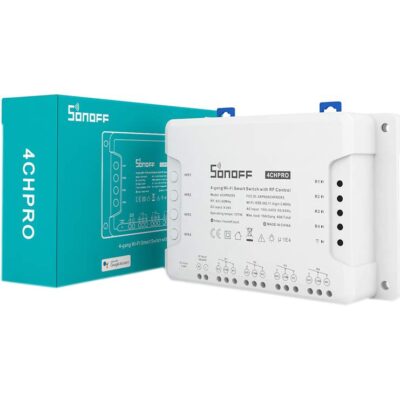 سوئیچ هوشمند 4 کاناله SONOFF 4CHPRO با قابلیت کنترل از طریق WiFi و ریموت 433MHz