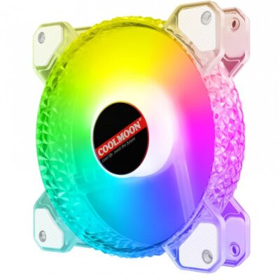 فن کیس LED کنترلی 12V سایز 12X12 مدل Diamond مارک COOLMOON
