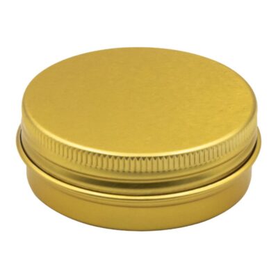 قوطی فلزی طلایی 60ml سایز 68x25mm