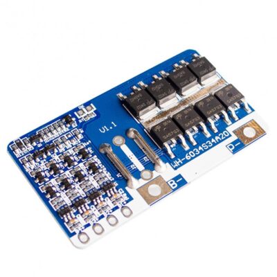 ماژول شارژ و دشارژ BMS باتری لیتیومی 4 سل 20 آمپر