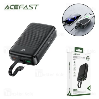 پاوربانک 20000 ایس فست ACEFAST M14 توان 22.5 وات همراه با کابل متصل