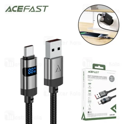 کابل Type-C ایس فست ACEFAST C15-04 طول 1.2 متر توان 66 وات