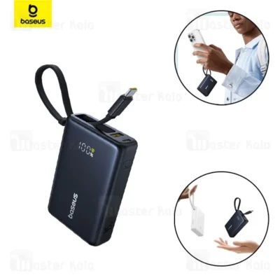 پاوربانک 10000 بیسوس Baseus Picogo P10076803123 توان 45 وات همراه با کابل متصل