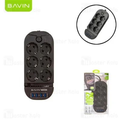 چند راهی برق و شارژر باوین Bavin PC327 دارای 4 پورت