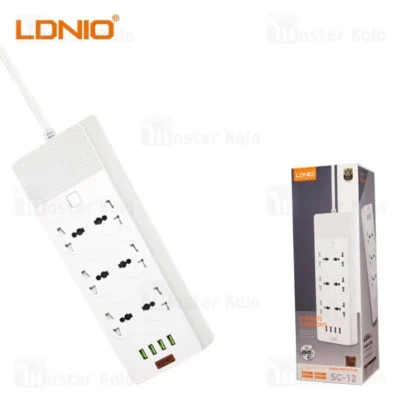 چند راهی برق و شارژر الدینیو LDNIO SC-12 دارای 4 پورت