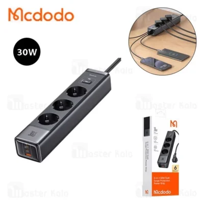 چند راهی برق و شارژر مک دودو Mcdodo CH-062 GaN دارای 3 پورت