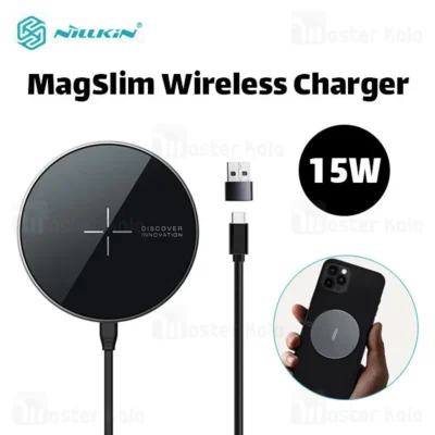 شارژر وایرلس نیلکین Nillkin MagSlim NKT06 Wireless Charger توان 15 وات مخصوص سری آیفون 12