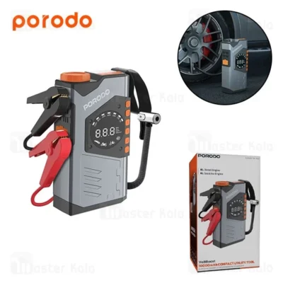 پاوربانک 10000 و کمپرسور باد و جامپ استارتر خودرو پرودو Porodo PDPBA10GY