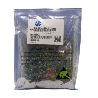 LED کلاهی چیپ بزرگ سفید آفتابی 5mm مارک ML بسته1000 تایی