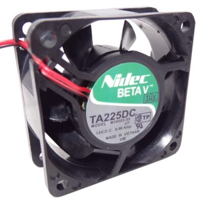 جت فن بلبرینگی 12V-0.58A سایز 6x6x2.5 مارک NIDEC مدل TA225DC M34605-55