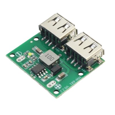 ماژول رگولاتور DC به DC کاهنده دارای ورودی 6V تا 26V و دو خروجی 3A 5V USB