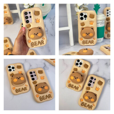 قاب Bear سیلیکونی استند شو آیفون (کدC1519)