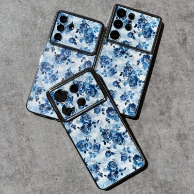 قاب گوشی سامسونگ و شیائومی blue flowers