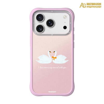 قاب Swans In Love قو های عاشق صورتی یانگ کیت Youngkit آیفون