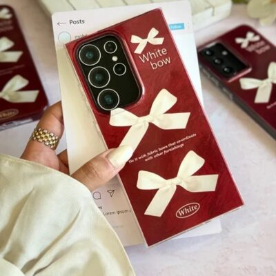قاب گوشی سامسونگ ، شیائومی چری white bow(کدC2095)