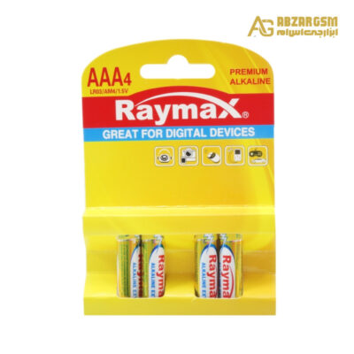 باتری نیم قلمی آلکالاین چهارتایی مارک Raymax