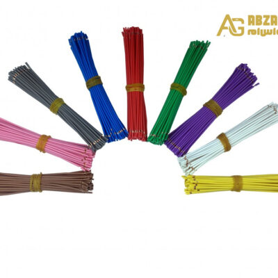 سیم افشان سایز 0.25 مشکی 10cm دو سر لخت بسته50 تایی