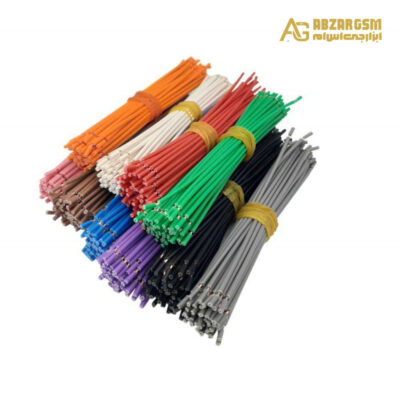 سیم افشان سایز 0.25 نارنجی 15cm دو سر لخت بسته50 تایی